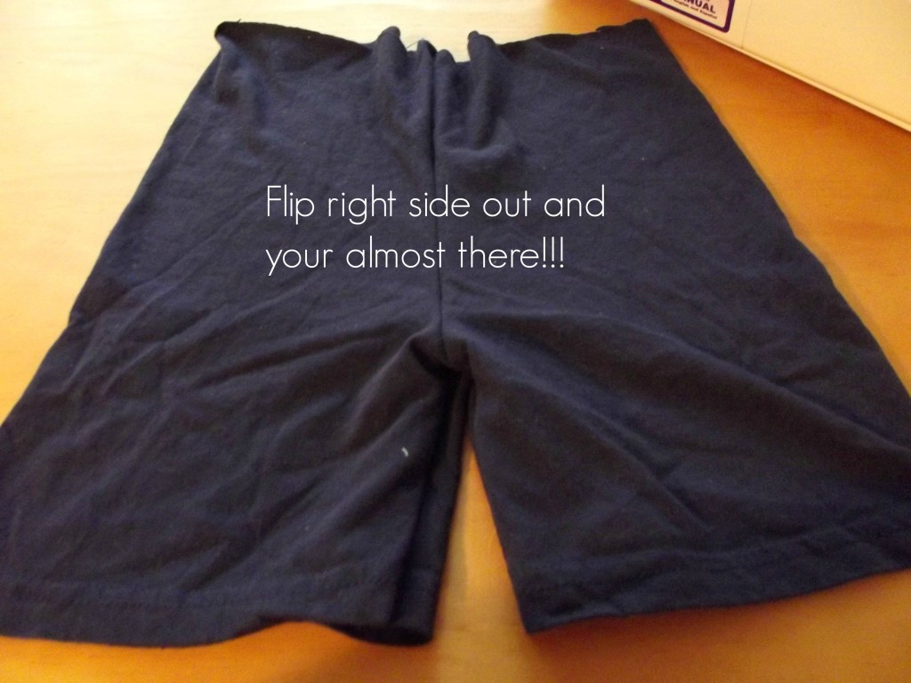 Daddy's Old Shirt Into New Toddler Shorts