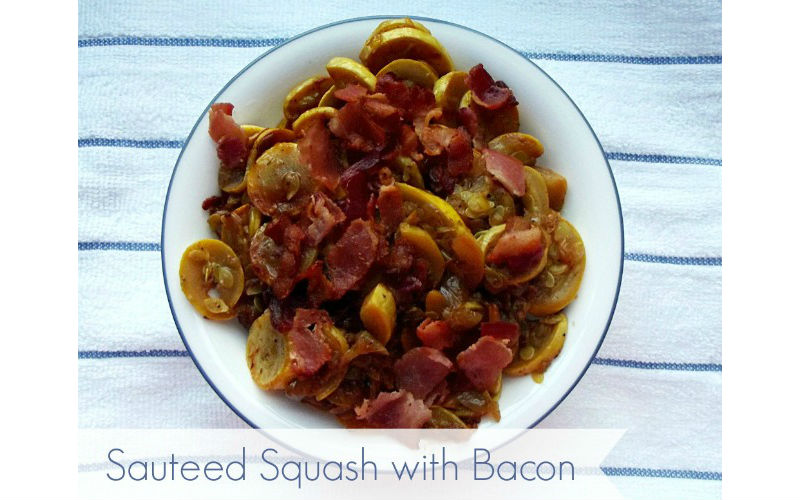 Sauteed Squash with Bacon