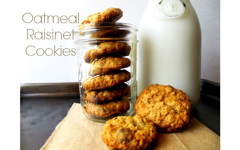 Oatmeal Raisinet Cookies
