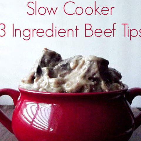 Slow Cooker 3 Ingredient Beef Tips