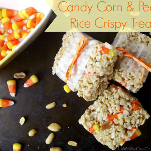 Candy Corn & Peanut Rice Crispy Treats