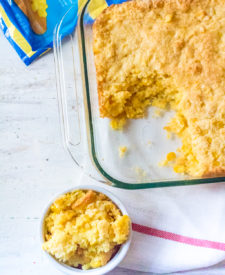 Classic Corn Casserole is the perfect dish for any holiday meal.&nbsp; Super sweet corn and cream cheese makes this dish amazing!
