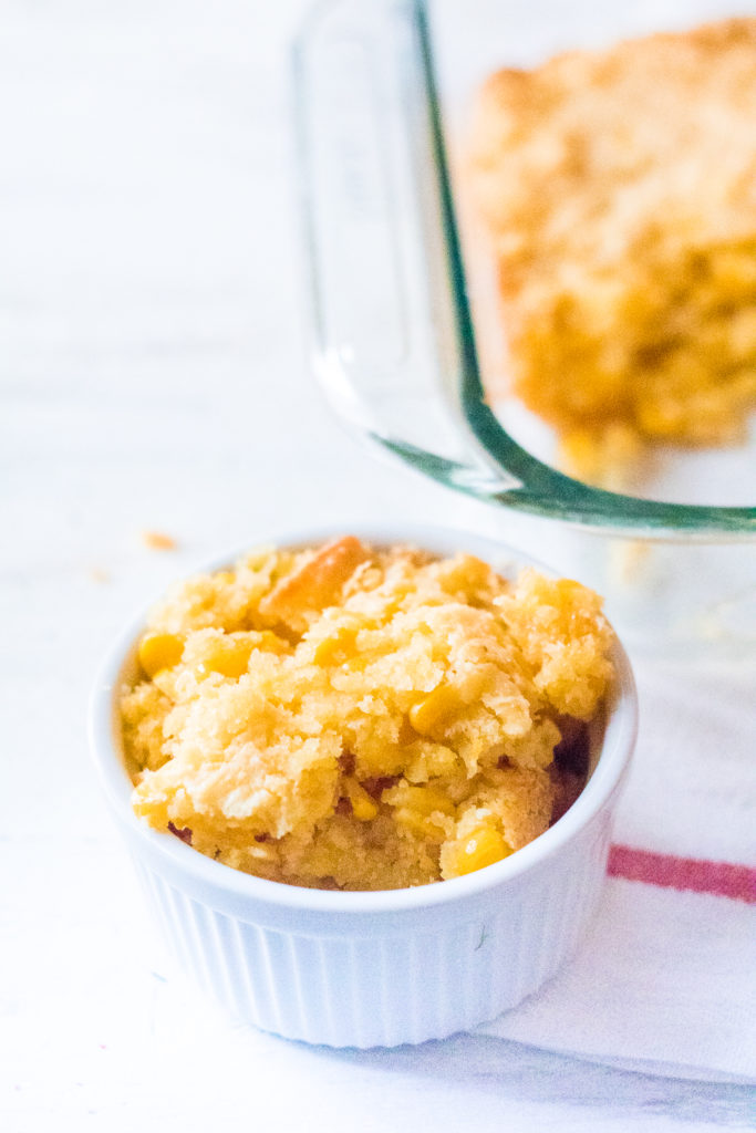 Classic Corn Casserole is the perfect dish for any holiday meal. Super sweet corn and cream cheese makes this dish amazing!