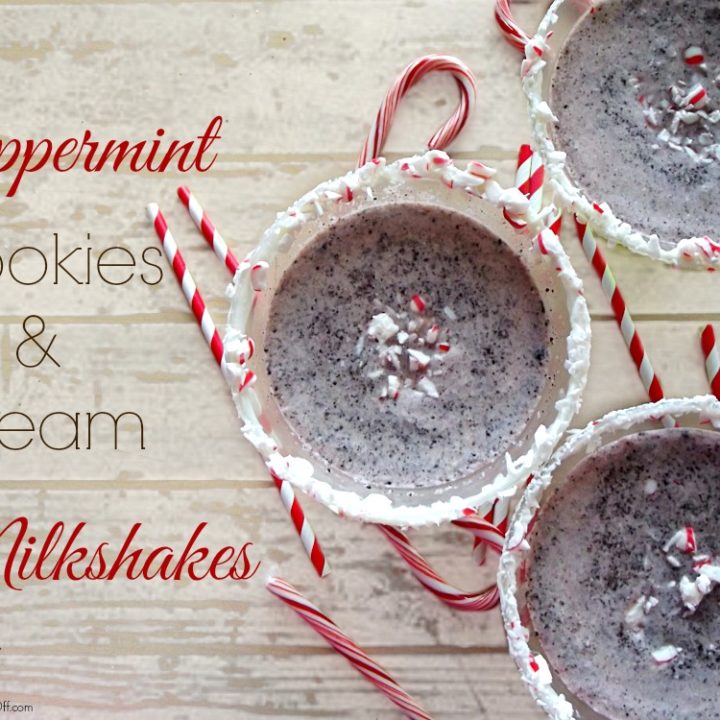 Peppermint Cookies and Cream Milkshakes