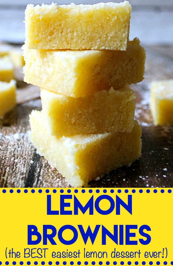 Lemon Brownies are the absolute BEST dessert. Perfect lemony flavor and a glaze to die for, these are my favorite easy dessert!
