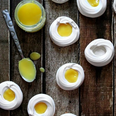 Lemon Curd Meringues