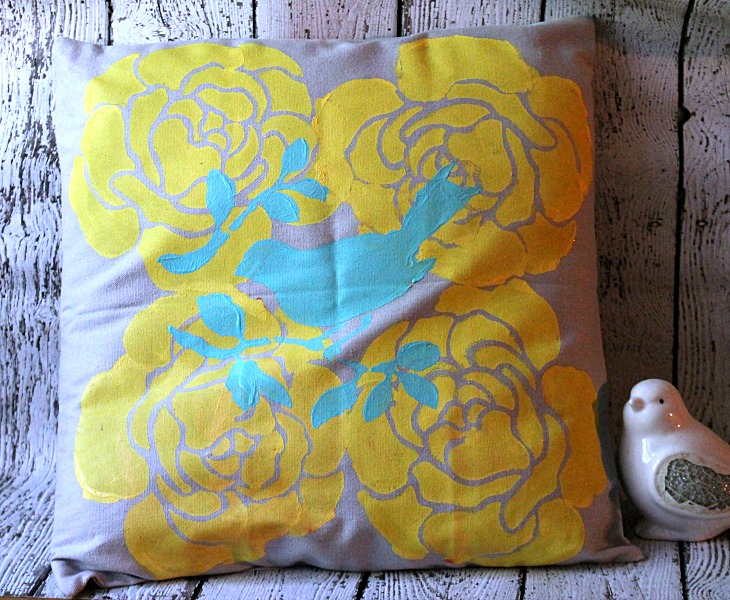 DIY Stenciled Pillow