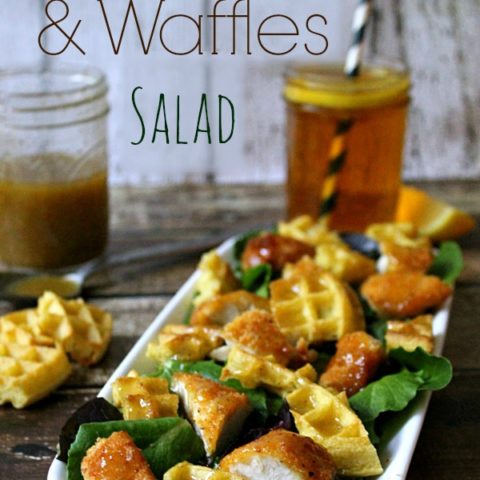 Summer Tea Time with Chicken & Waffles Salad and Raspberry Cheesecake Gelato Cupcakes