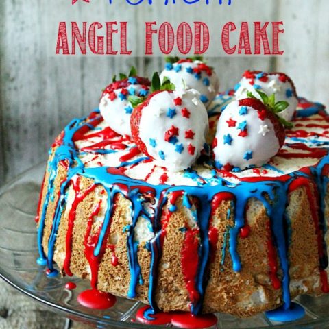 Patriotic Funfetti Angel Food Cake