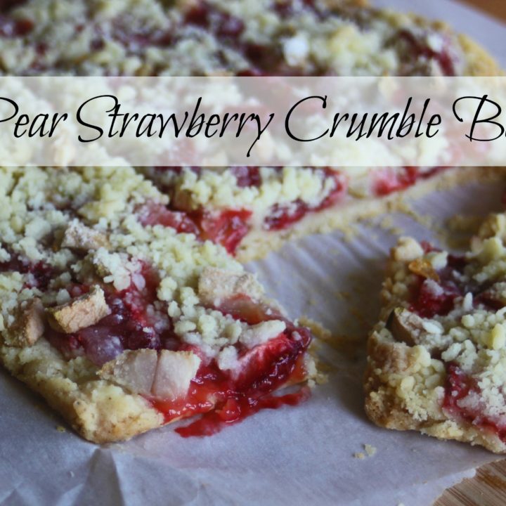 Pear Strawberry Crumble Bars~Moira
