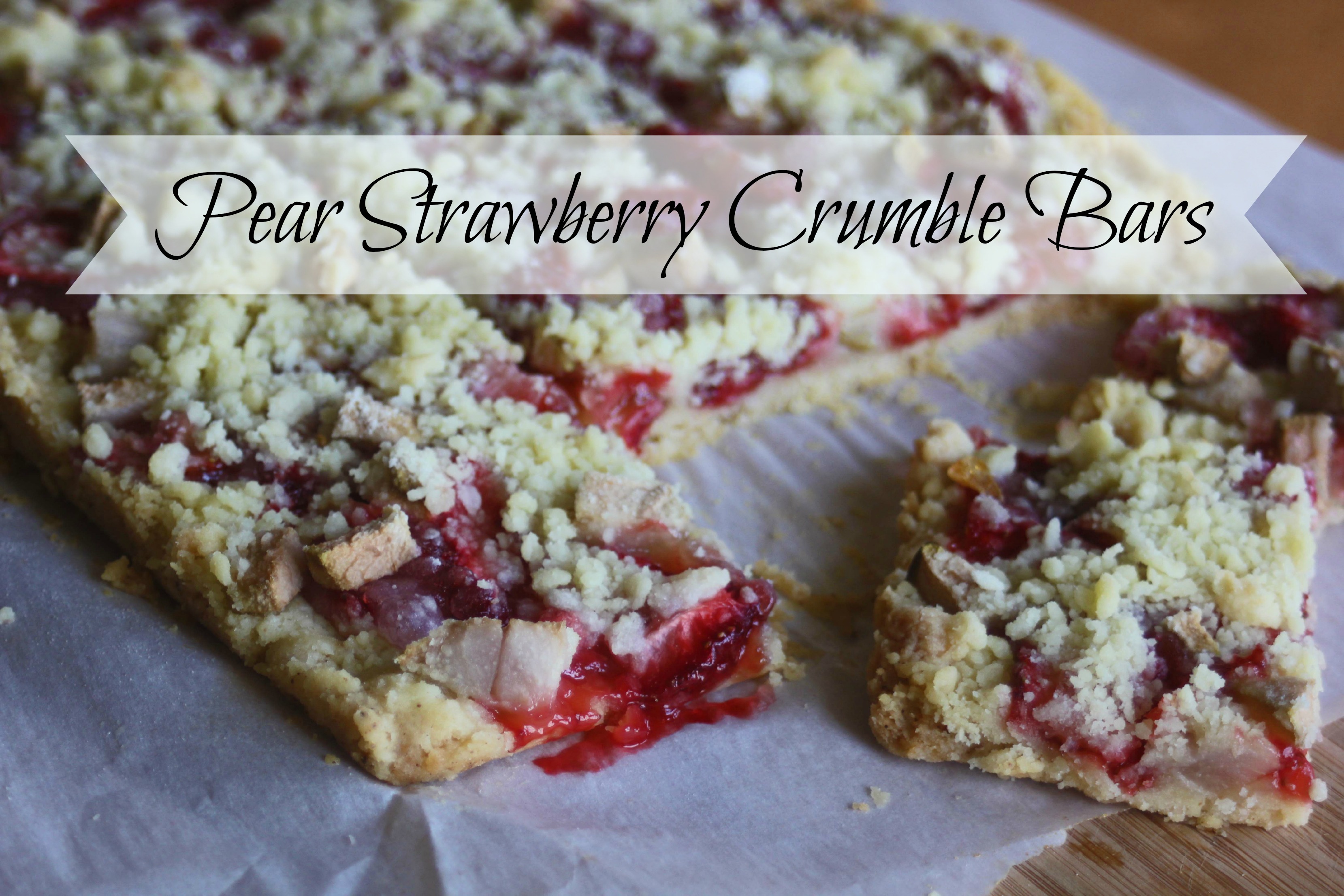 Pear Strawberry Crumble Bars~Moira