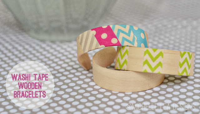 Washi Tape Wooden Bracelets~ Michelle
