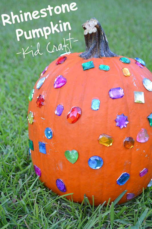 Rhinestone Pumpkin Kid Craft~Kelsey