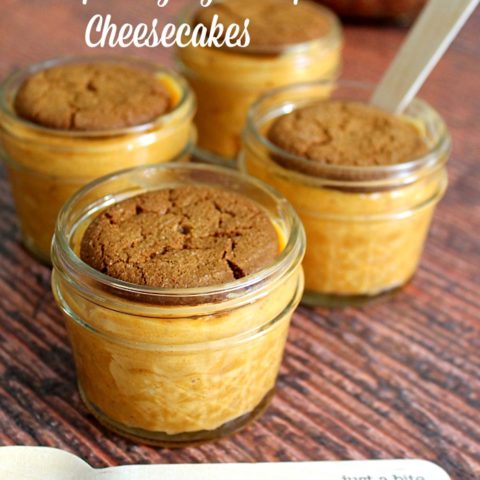 No Bake Pumpkin Gingersnap Cheesecakes