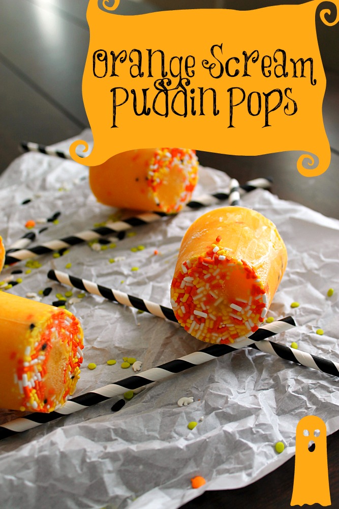 Halloween Pudding Pops with TruMoo Orange Scream!