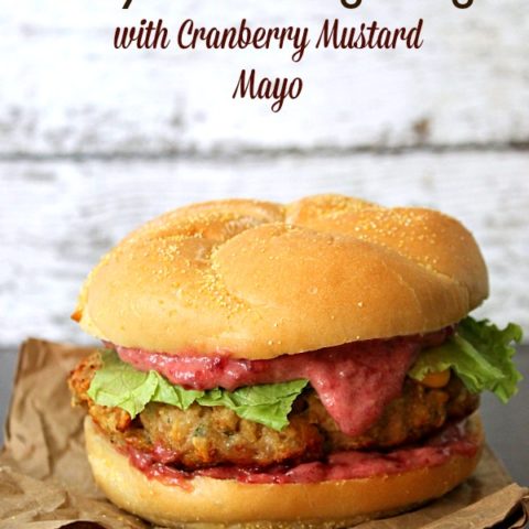 Turkey & Stuffing Burger with Cranberry Mustard Mayo
