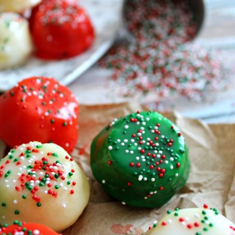 Glazed Holiday Cake Bites