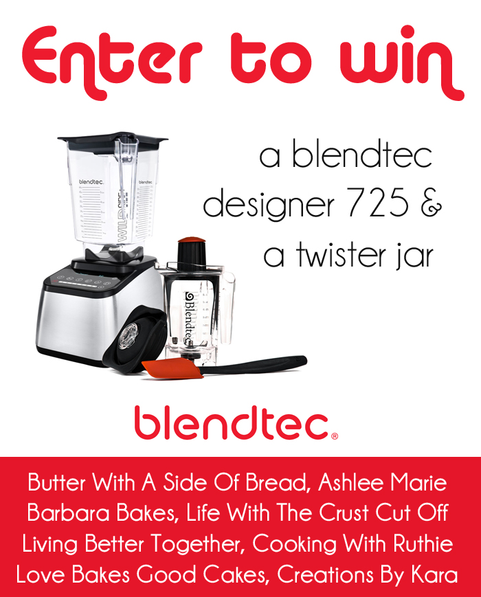 GIVEAWAY: BLENDTEC DESIGNER 725 + A TWISTER JAR! {VALUED OVER $750!}
