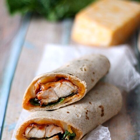 Cheesy Grilled BBQ Chicken Wraps