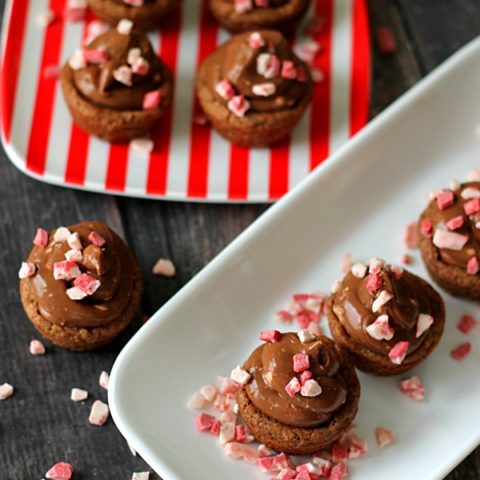 Peppermint Chocolate Cheesecake Cookie Cups