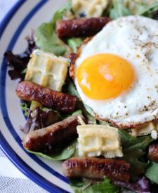 Sausage-Salad-with-fried-egg-1