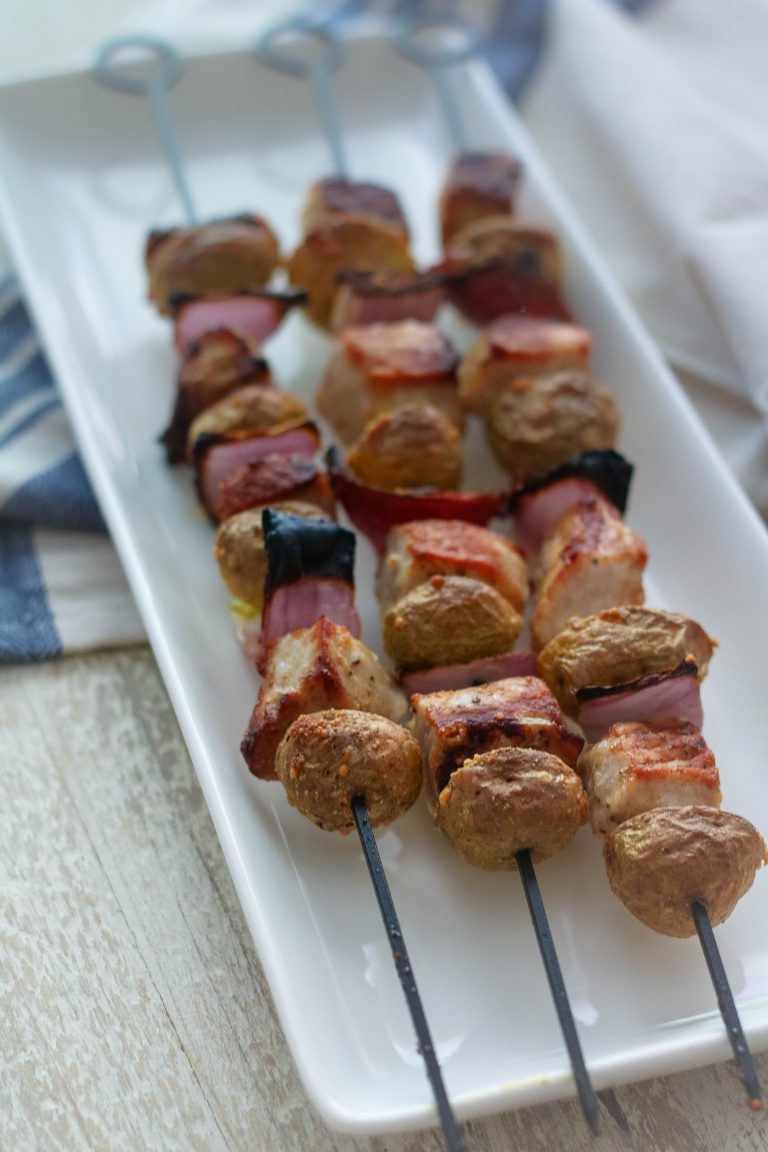 Grilled Pork and Potato Skewers