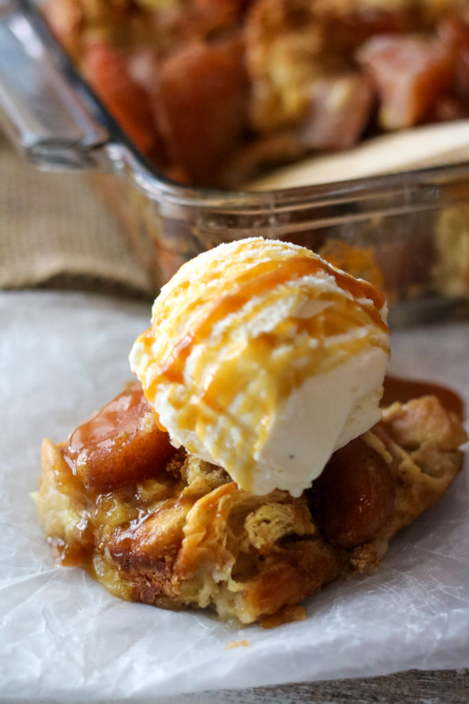Apple Pie Bread Pudding with Ice Cream (1 of 1)