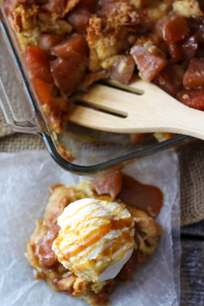 Apple Pie Bread Pudding with Vanilla Ice Cream (1 of 1)
