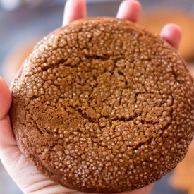 Giant Chewy Molasses Cookies are full of flavor, easy to make and a family favorite! They are a staple during the holidays. Perfectly spiced and chewy!