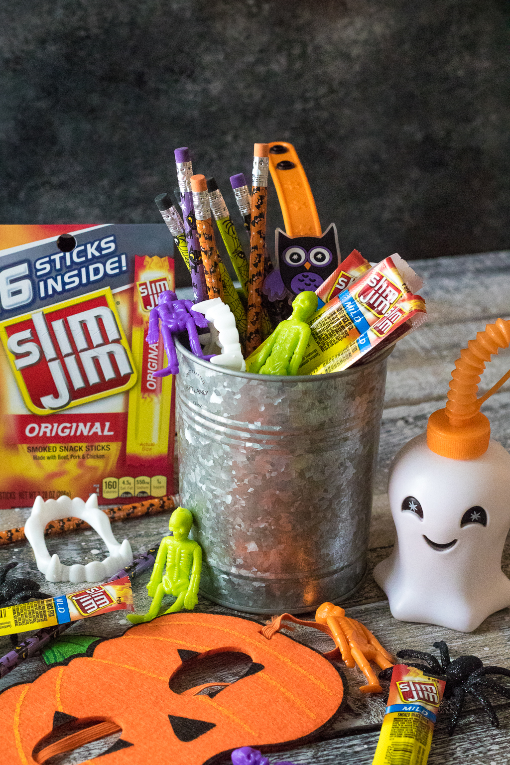 Halloween Buckets with Slim Jim