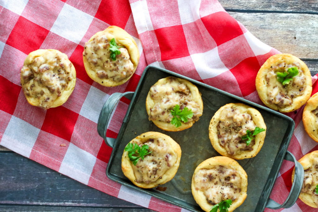 Sausage Gravy Biscuit Cups-6