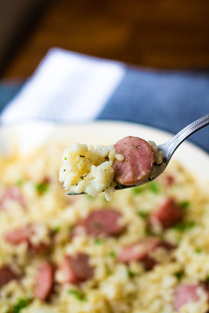 White Cheddar Rice and Sausage-1