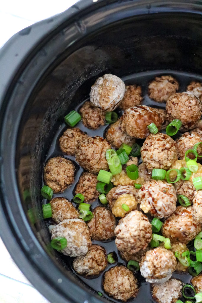Slow Cooker Korean Meatballs are the perfect dinner or appetizer. So easy to make with just a few ingredients! Sure to be a family favorite!