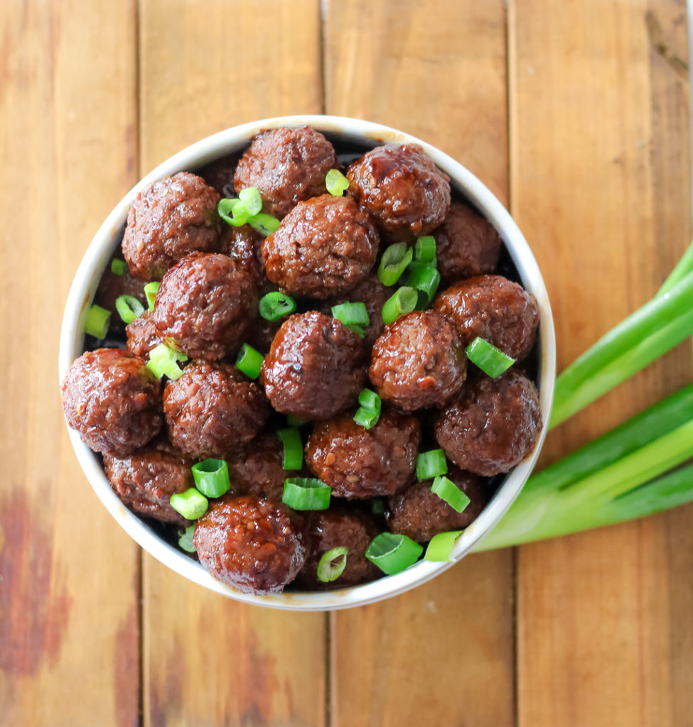 Slow Cooker Korean Meatballs are the perfect dinner or appetizer. So easy to make with just a few ingredients! Sure to be a family favorite!