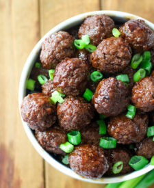 Slow Cooker Korean Meatballs are the perfect dinner or appetizer. So easy to make with just a few ingredients! Sure to be a family favorite!