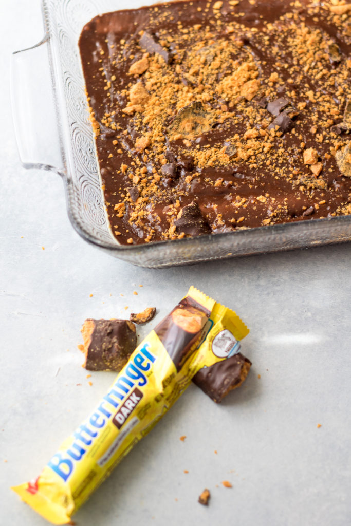 Loaded Butterfinger Dark Brownies-1