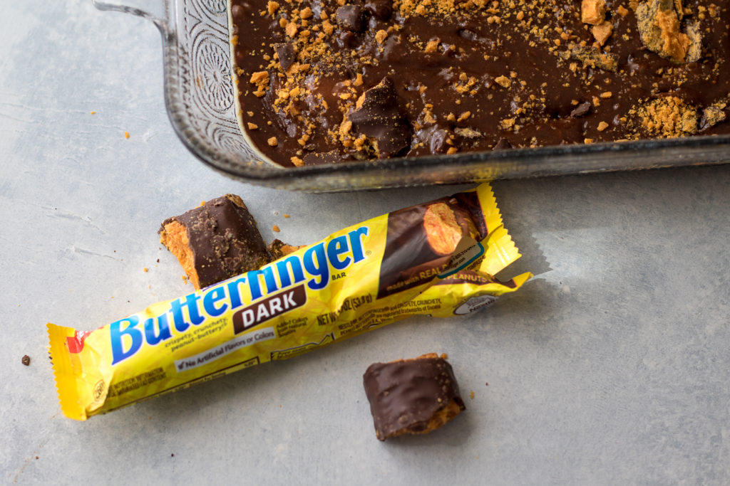 Loaded Butterfinger Dark Brownies-2