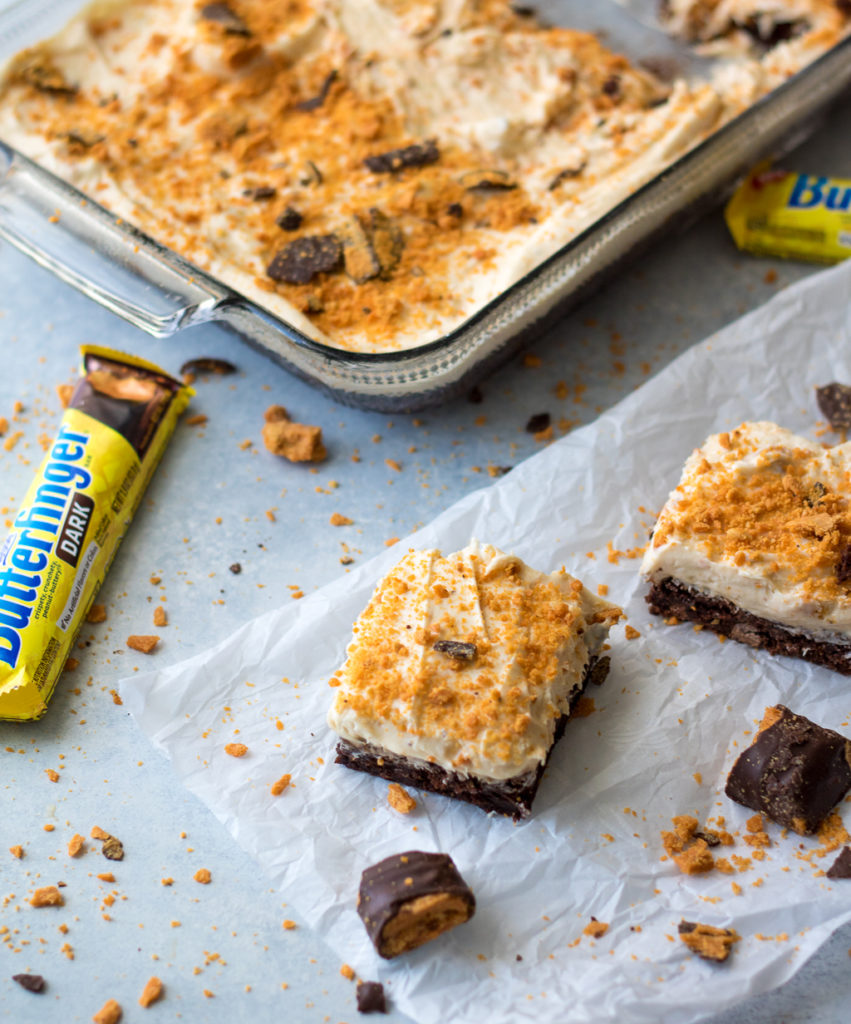 Loaded Butterfinger Dark Brownies-7