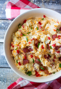 Bacon Pimento Cheese Potato Salad is the BEST potato salad you will ever make! It will be your new go-to for all your cookouts!