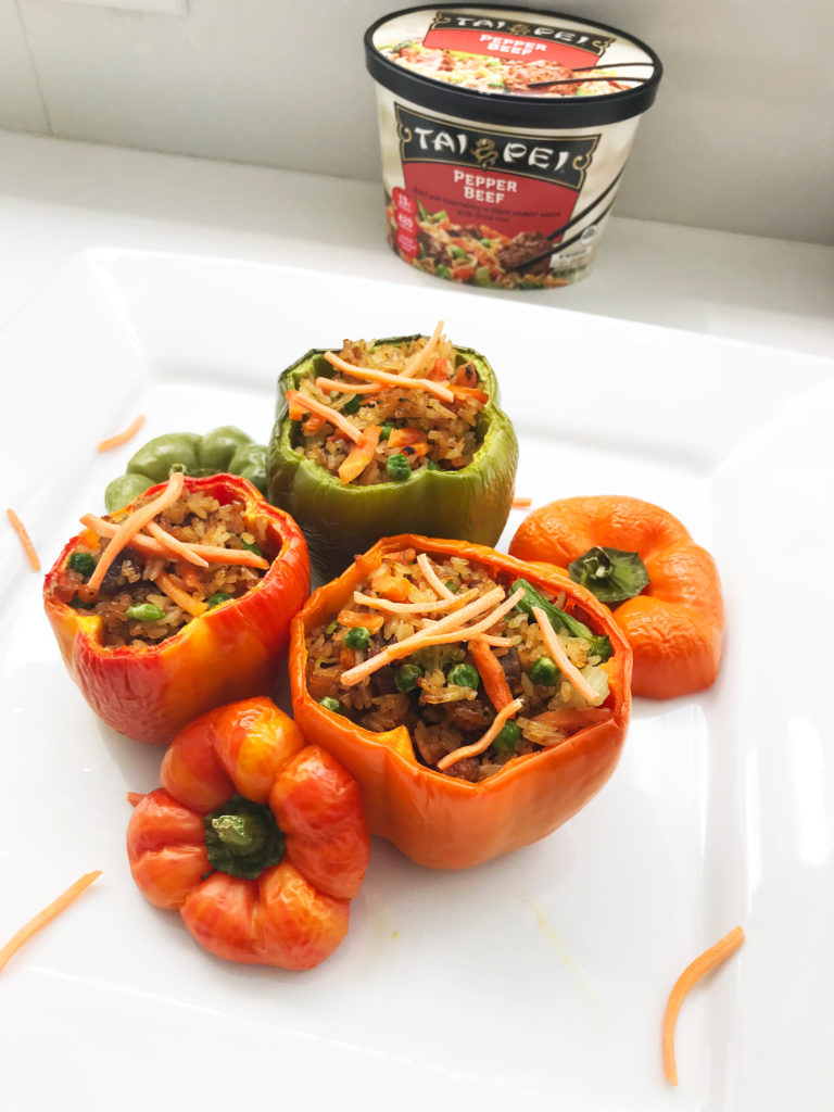 Pepper Steak stuffed in Bell Peppers