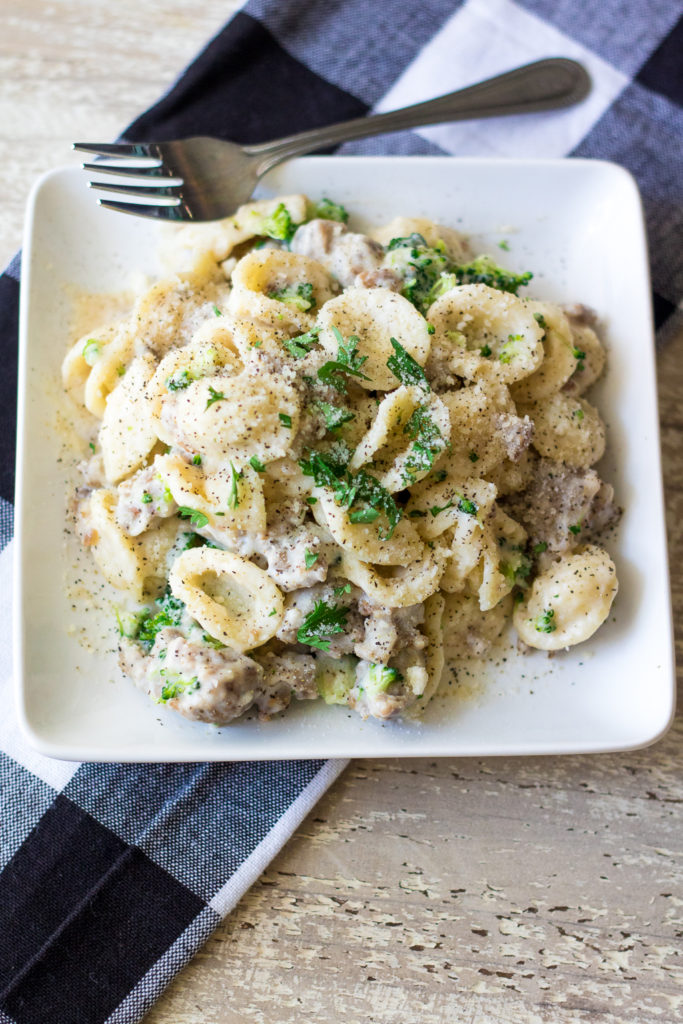 Creamy Sausage and Broccoli Orichette-6