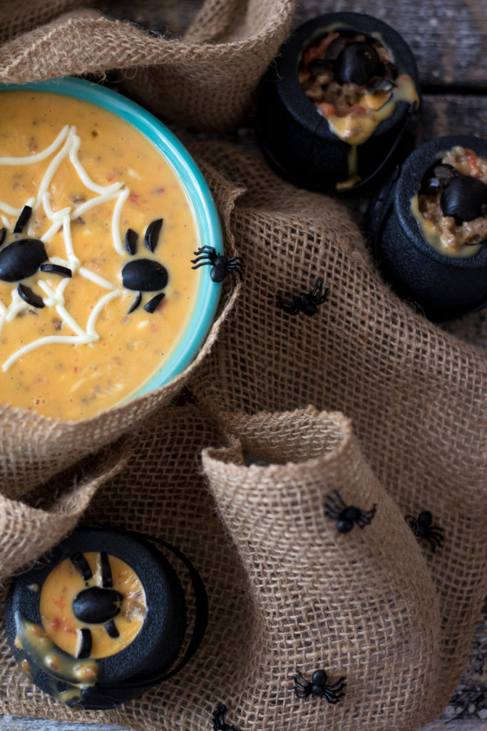 Spooky Spider Sausage Queso-2