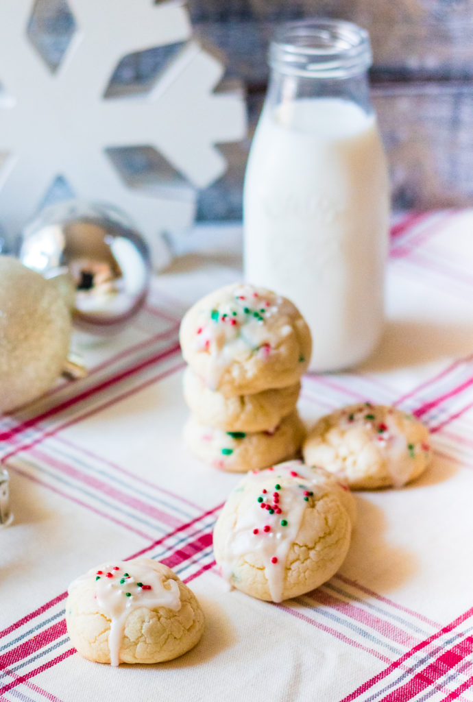 Christmas Cream Cheese Cookies are going to be your new favorite holiday cookie! They melt in your mouth and are so festive with their sprinkles.