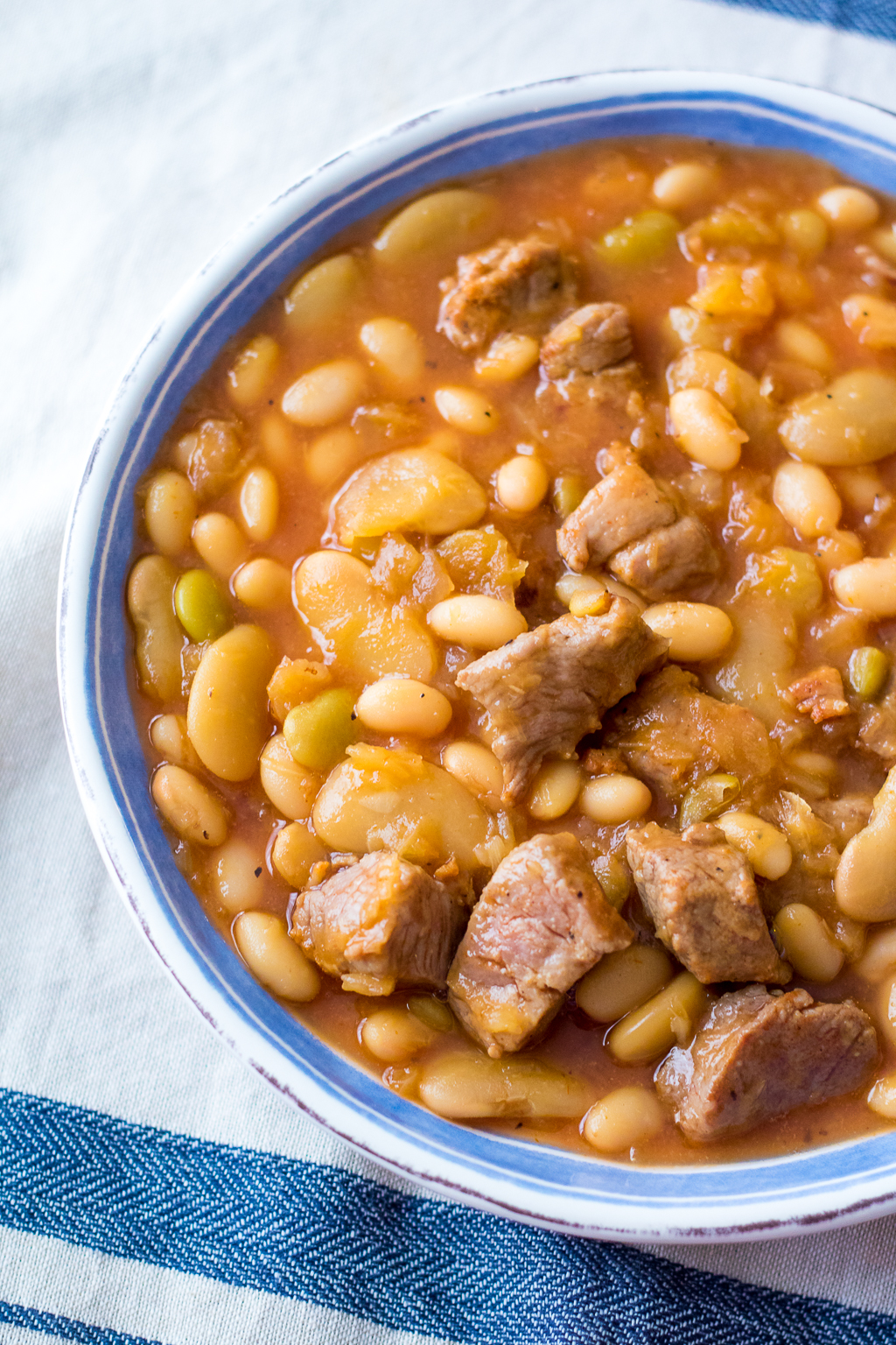 Slow Cooker Cowboy Pork and Beans