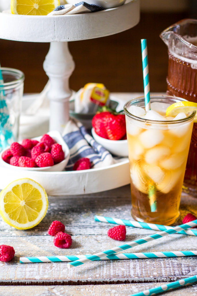 Southern Sweet Iced Tea is essential in our house. Sweet and cold it is the perfect thing on a hot summer day. Make a pitcher of this for your fridge today!
