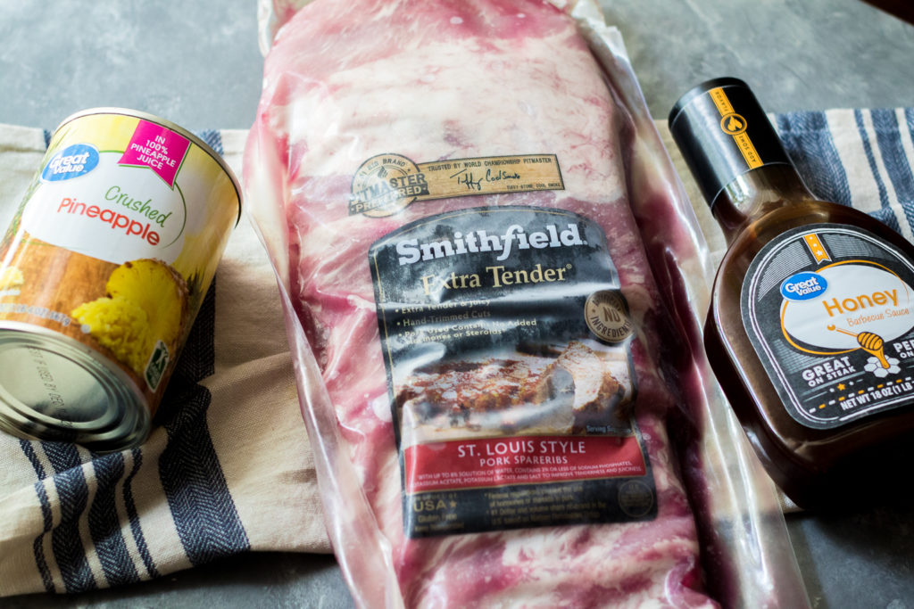 Slow Cooker Pineapple BBQ Ribs cook right in the slow cooker so no need to heat up the kitchen. Full of sweet pineapple flavor, these tender ribs are great!