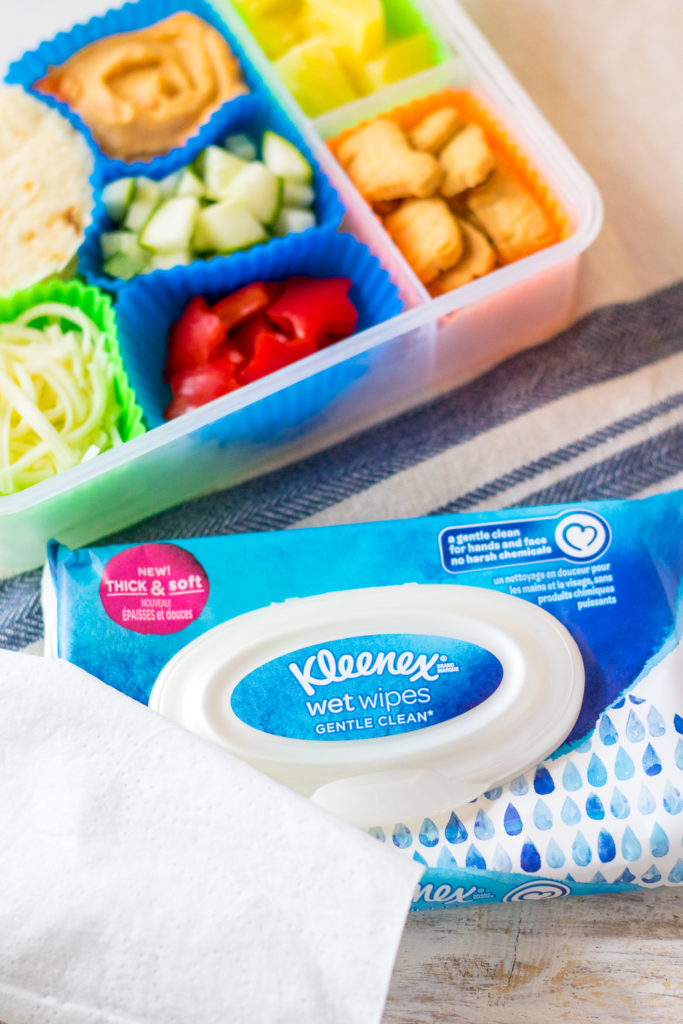 DIY Mediterranean Pizza Lunch Box is a fun and delicious lunch your kids can make themselves! Perfect for back to school and a change from sandwiches!