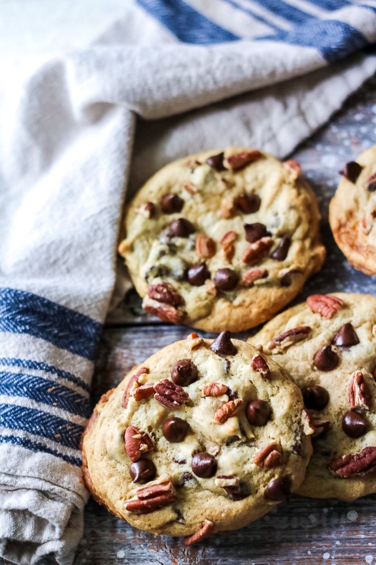 Giant Chewy Chocolate Chip Pecan Cookies