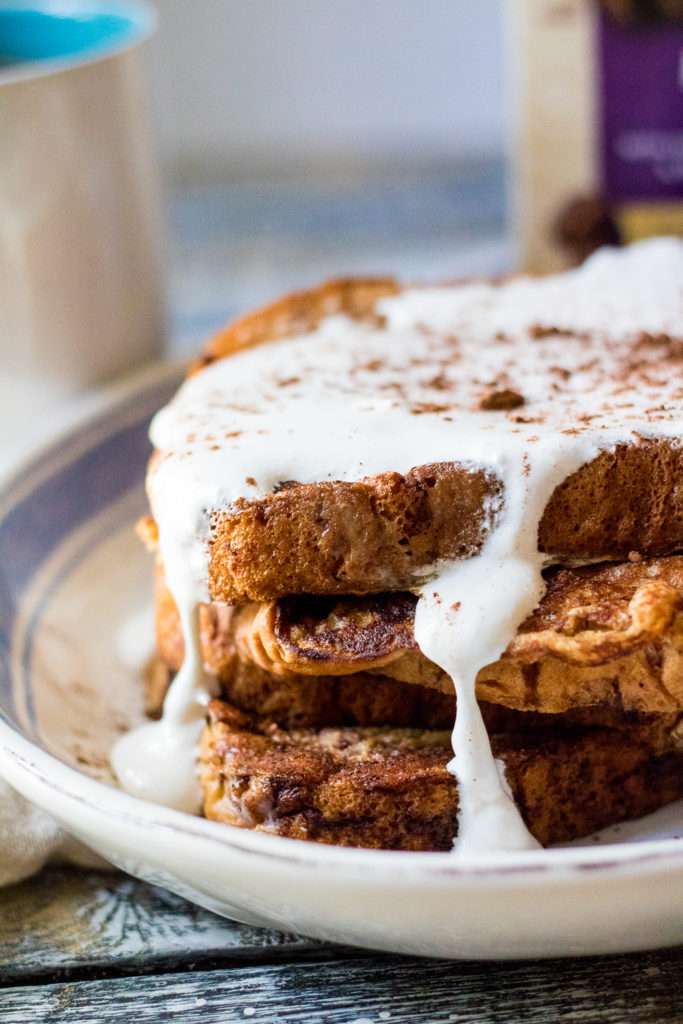 Hot Chocolate French Toast is a delicious new spin on this breakfast classic. Topped with marshmallow cream it will be your new favorite!