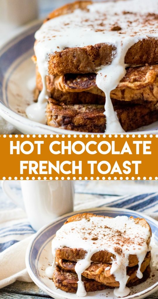 Hot Chocolate French Toast is a delicious new spin on this breakfast classic. Topped with marshmallow cream it will be your new favorite!